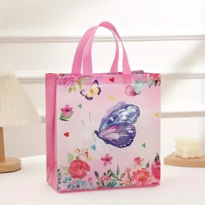 Promotional Custom Logo Printed Recyclable Kraft Non Woven Tote Bags Reusable Shopping Bags for Shopping Tote Use Spring Party