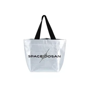 RPET Aluminum Coated Eco Friendly Recyclable Shopper Tote Lightweight & Waterproof Custom Logo Bag for Shopping Gift Packaging