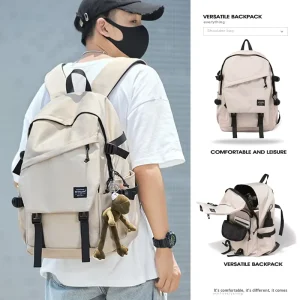Ready Stock Unisex Waterproof Oxford Laptop Backpacks High School College Students Large Capacity