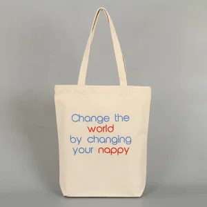 Recyclable Cotton Shopping Tote Bag Foldable Reusable Canvas Bags for Eco-Friendly Shopping