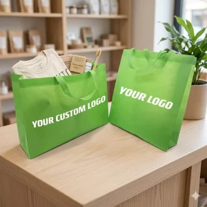 Recyclable Custom Logo Custom Tote Bags Eco Friendly Fabric Reusable Shopping Bag With Handle Grocery Non-Woven Bag