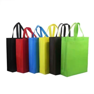 Recyclable Eco Friendly Bag Non Woven Laminated Heat Seal Tote Bags Customizable for Grocery Shoes Clothing Packaging