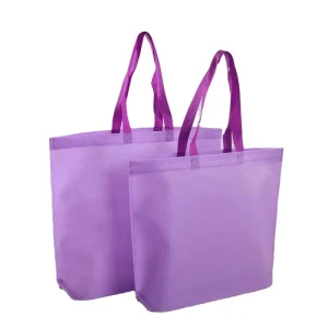 Recyclable Eco Friendly Non Woven Tote Bag Laminated Fabric Heat Seal Packaging Portable Shoulder Handle Silk Screen Printed