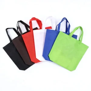 Recyclable Non Woven Tote Bags Hot Pressed Shopping Bags with Logo Coating for Gift Advertisements