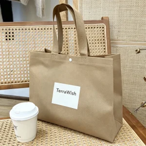 Recycled Eco Nonwoven Reusable Nonwoven Grocery Promotional PP Non Woven Tote Shopping Cloth Bag With Custom Logo Print
