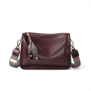 Retro Elegant High End Mom Bag Women’s All Match Shoulder Crossbody Bag Trendy Two Straps Zipper