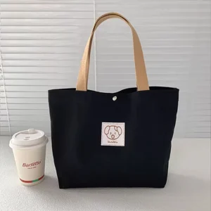 Reusable Blank Cotton Tote Bag Fashion Eco Friendly Organic Cloth Packaging Canvas Shopping Tote Bag