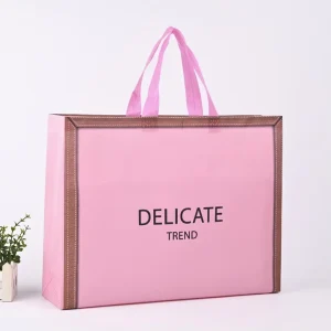 Reusable Customized Logo Heat bonding Non Woven Tote Bags Eco friendly Fabric Shopping Bag Exhibition Custom Size