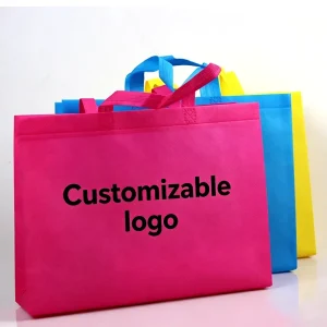 Reusable Eco Friendly Non Woven Tote Bag Custom Printed Customizable Logo Shopping Handbag