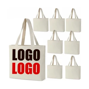Reusable Eco Small Size Cotton Canvas Tote Bags DIY Logo Grocery Shopping Canvas Bag