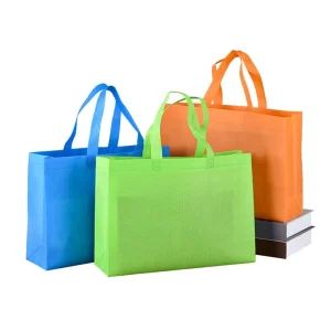Reusable Non Woven Fabric Tote Bag With Handles Portable Shopping Bag for Gift Clothing Grocery Packaging