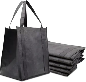Reusable Non Woven Fabric Tote Bag with Reinforced Bottom Heat Transfer Printing Eco Friendly Supermarket Screen Gift Option