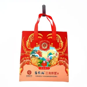 Reusable Non Woven Insulated Cooler Bag Thermal Tote for Crab Seafood Foldable Insulated Bag for Food Delivery
