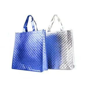 Reusable Non Woven Tote Bag Custom Logo Silk Screen Printed Laminated Fabric Hand Length Handle High End Shopping Bags