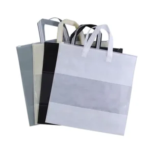 Reusable Non Woven Tote Bag with Clear Window Eco friendly Customized Printing for Clothing Bedding Gift Promotions