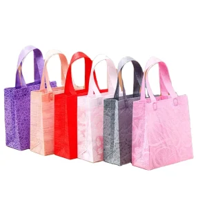 Reusable Non Woven logo Tote Bag with Custom Logo Design Heat Press Integrated Supermarket Shopping Children’s Day Gift Bags