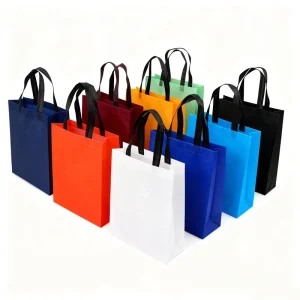 Reusable Nonwoven Tote Bag Custom Logo Eco Friendly Recyclable Moisture Proof Durable Washable Shopping Bag for Advertising Gift