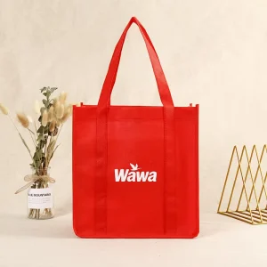 Reusable Tote Shopping Bag Non Woven Foldable Supermarket Garment Bag Custom with Gusset Foldable Bags
