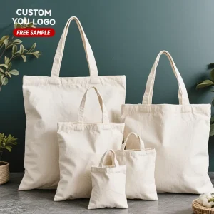 Reusable Travel Cotton Tote Bag Custom Printed Logo Women’s Design Eco Friendly Sublimation on Canvas