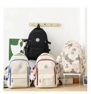 Schoolgirl Backpack New Korea Multi functional Four piece Set with Pendant Elementary School Handbag High Capacity Backpack