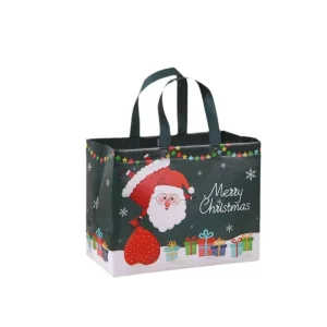 Screen Print Non Woven Logo Tote Bag Reusable Supermarket Shopping Bag Custom Logo Polypropylene Durable Hand Length Handle