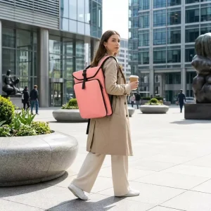 Shockproof Geometric EVA Hard Case Laptop Backpack Minimalist Waterproof Business Travel Bag Ergonomic College Polyester
