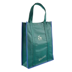 Snap Button Closure Non Woven Tote Bag Reusable Eco Friendly Shopping Bag With Custom Logo