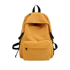 Solid Color Nylon Lightweight Laptop Backpack for Women Girls College School Student Custom Logo Factory