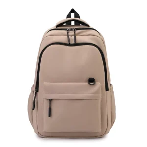 Solid Color Simple Backpack Large Capacity Lightweight Computer Bag Casual and Fashionable Student Backpack