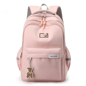 Student School Backpack Large Capacity Ridge Protection Easy Storage Waterproof Nylon Zipper