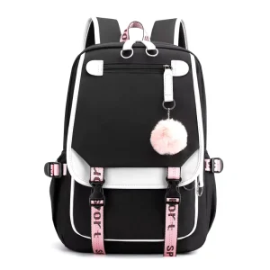 Student Schoolbag Casual Korean Style Waterproof Nylon Air Cushion Strap Outdoor Large Capacity Backpack