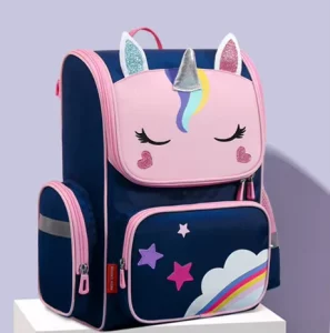 Student Schoolbag Children 6 12 Years Old Unisex Lightweight Oxford Cloth Backpack Zipper Closure Fashion Dual Straps Portable