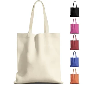 Sturdy Blank Canvas Tote Bags Bulk Heavy Duty Reusable Totes for Custom Logo & Design Shopping & Gift Bags