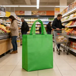 Sturdy Non Woven Shopping Bag Reusable Grocery Tote Bag for Restaurant Boutique and Store