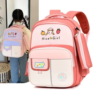 Style Unisex Elementary School Backpack Grades 1 6 Lightweight Ergonomic Waterproof Abrasion Resistant Oxford Backpack