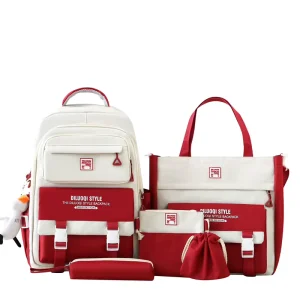 Stylish Fashion Waterproof Custom logo School Large College Capacity Fashion Set Students Backpack