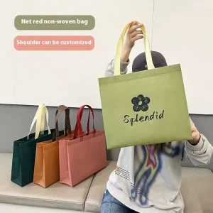Stylish Multi Pocket Non Woven Tote Bag with Handle Recyclable for Grocery Shopping and Exhibitions