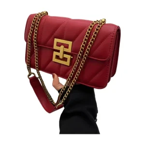 Stylish PU Leather Crossbody Purse Woman Hand Bags Handbag Quilted Chain Strap Shoulder Bag