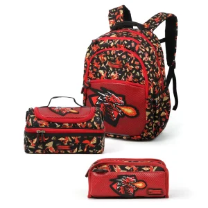 Superctue OEM ODM Waterproof Durable Fashion Cartoon Large Capacity Unisex Student Backpack Set Zipper Air Cushion Belt Computer