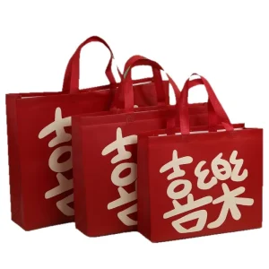 Supermarket Customized Recyclable Reusable Laminated Non woven Bags with Printed Logo Promotional Shopping Handbags Totes Bags