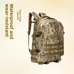 Tactical Outdoor Backpack with Oxford Main Nylon Lining Waterproof 36-55L Capacity for Camping Hiking Battle Royale