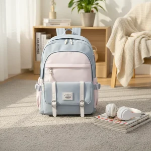 Teen School Bag Girls High Quality Fashionable Waterproof School Backpack Large Capacity Load Light School Bag
