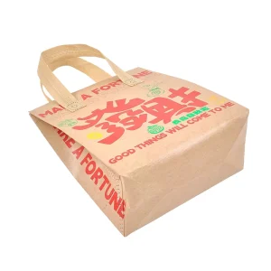 Thickened Non woven Aluminum Foil Cooler Bag Disposable Thermal Insulation Tote for Takeaway Meals Picnic & Camping