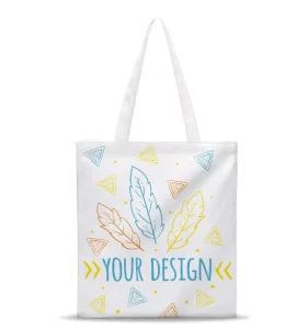 Top Sale Custom Organic Cotton Canvas Tote Shopping Bag Promotional Supply with Print Logo Recyclable Hand Length Handle