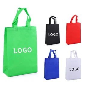 Tote Bags Custom Printed Grocery Promotional Recyclable Fabric PP Non Woven Shopping Bags With Logo