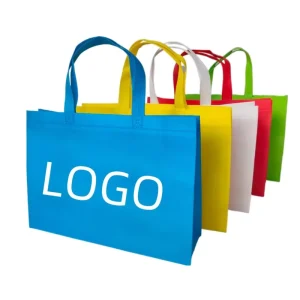 Tote Bags Custom Printed Recyclable Fabric Non Woven Shopping Bags for Dessert Cake Fast Food