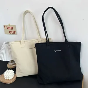 Totebag Anime Reusable Bags Small Fabric Canvas Custom Grocery Print Cotton Cloth Shopping Large Bag Tote With Logo