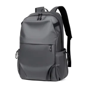 Travelling Men Waterproof Laptop Backpack Large Capacity Custom Leather
