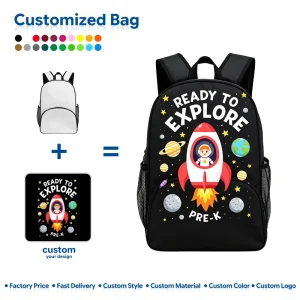 Trend Graphic Full Print Children School Backpack Durable Polyester Backpack Accept Custom Design for Bulk Orders