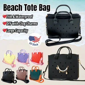 Trending Easy Cleaning EVA Handbag Punching Women’s Tote Bags Tote Bag With Shoulder Strap Beach Bag in Bulk